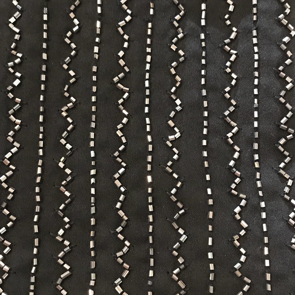 OLIVE & Oak Black beaded & chiffon tank Sz S NWT - Picture 5 of 6